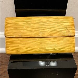 Louis Vuitton Yellow Epi Leather Fold Wallet